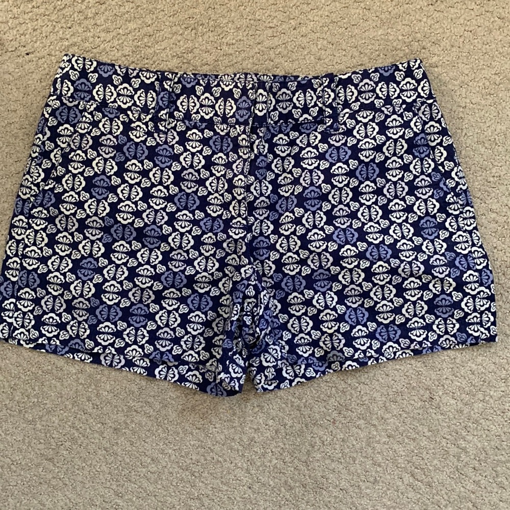 loft purple and white shorts